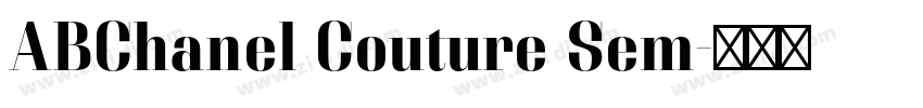 ABChanel Couture Sem字体转换
